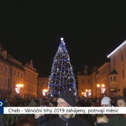 Cheb: Vánoční trhy 2019 zahájeny, potrvají měsíc (TV Západ)