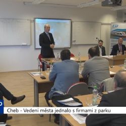 Cheb: Vedení města jednalo s firmami z parku (TV Západ)