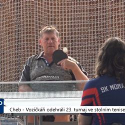 Cheb: Vozíčkáři odehráli 23. turnaj ve stolním tenise (TV Západ)