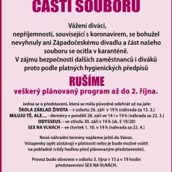 Cheb: Západočeské divadlo v karanténě