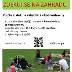 Cheb: Zdekuj se na zahradu knihovny