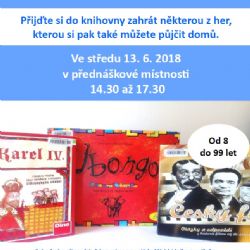 Cheb: Zítra se v knihovně uskuteční Deskohraní