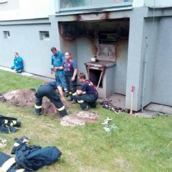 Chodov: Hasiči zasahovali u požáru plynové přípojky