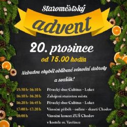 Chodov: V pátek se bude konat Staroměstský advent