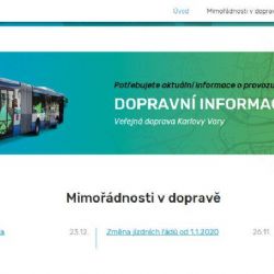 Dopravní podnik Karlovy Vary spustil dopravní portál