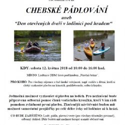 Druhou sobotu v květnu se koná Chebské pádlování