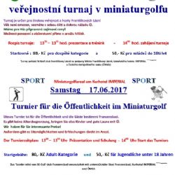 Františkovy Lázně: Turnaj v miniaturgolfu 