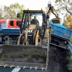 Františkovy Lázně: Včerejší nehoda nákladního vozidla