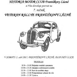 Františkovy Lázně: Ve městě se bude konat již 7. ročník Veteran Rallye 