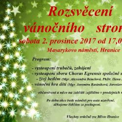 Hranice: Město zve na rozsvícení vánočního stromu