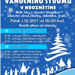Hroznětín: Město zve na rozsvícení vánočního stromku