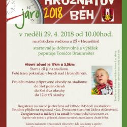 Hroznětín: Zítřejší výtěžek z běžeckého závodu poputuje nemocné Toničce