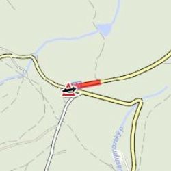 Jáchymov: U města havarovalo vozidlo. Na místě PČR