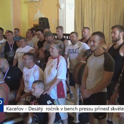 Kaceřov: Desátý ročník bench pressu přinesl skvělé výkony (TV Západ)