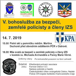 Karlovarsko: Bohoslužba za zemřelé policisty 