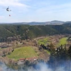 Karlovarsko: Hasiči od odpoledních hodin likvidují požár lesní hrabanky a pařezů