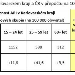 Karlovarský kraj: Počet nemocných respirační infekcí a chřipkou roste