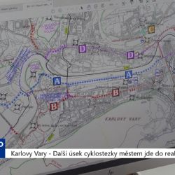 Karlovy Vary: Další úsek cyklostezky městem jde do realizace (TV Západ)
