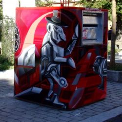 Karlovy Vary: Kontejner na elektro jako umělecké dílo