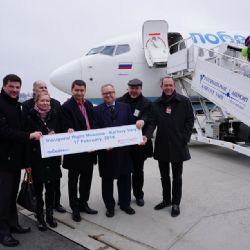 Karlovy Vary: Včera do města přiletěli novou linkou z Moskvy první cestující