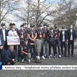 Karlovy Vary: Volejbalové mistry přivítalo vedení kraje (TV Západ)