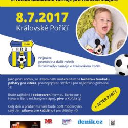 Královské Poříčí: Druhou sobotu v červenci se bude konat futsalový nadační turnaj pro Honzíka