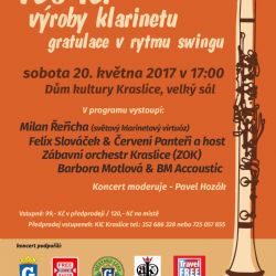 Kraslice: Třetí sobotu v květnu se v domě kultury uskuteční koncert ke 150 výročí výroby klarinetu