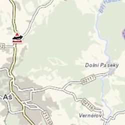 Krásná: U obce skončilo vozidlo na střeše