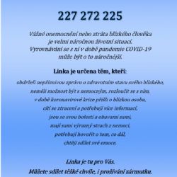 Krizová linka pomoci pro blízké pacientů