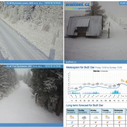 Krušné hory: Na horách je pouze poprašek sněhu