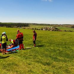 Krušné Hory: Těžký úraz cyklisty