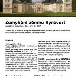 Lázně Kynžvart: O podzimních prázdninách se bude zamykat zámek