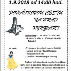 Lázně Kynžvart: V sobotu se koná Pohádková cesta na hrad