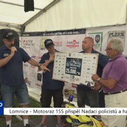 Lomnice: Motosraz 155 přispěl Nadaci policistů a hasičů (TV Západ)