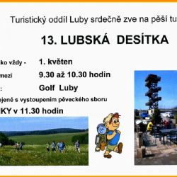Luby: Na zítřejší tradiční turistické akci vystoupí Luběnky
