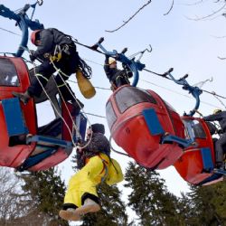 Mariánské Lázně: Během cvičení museli hasiči sundat dvě desítky pasažérů ze zaseknuté lanovky