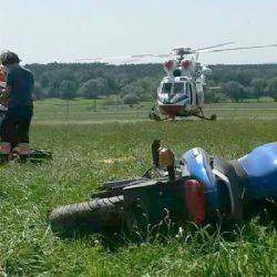 Mariánské Lázně: Dnešní nehoda motorkáře. Na místo letěl vrtulník