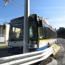 Mariánské Lázně: Ranní nehoda trolejbusu