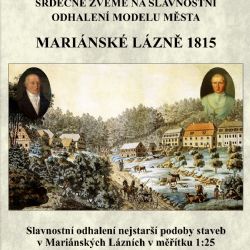 Mariánské Lázně: V muzeu bude slavnostně odhalen model města roku 1815