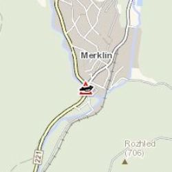 Merklín: Vozidlo skončilo v zábradlí