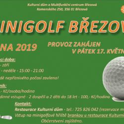 Minigolf Březová zahajuje sezónu 2019