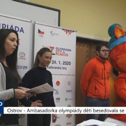 Ostrov: Ambasadorka olympiády dětí Nováková besedovala se školáky (TV Západ)