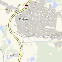 Ostrov: U města narazilo vozidlo do svodidel