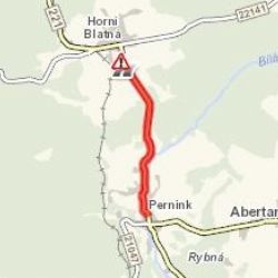 Pernink, Horní Blatná: Pozor! Olej na vozovce