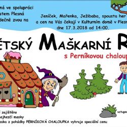 Plesná: Město zve na Dětský Maškarní Rej