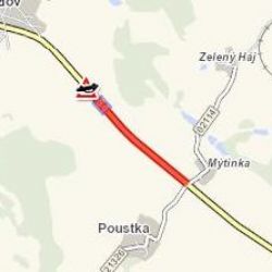 Poustka: Střet dodávky a osobního vozidla