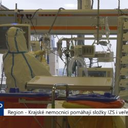 Region: Krajské nemocnici pomáhají složky IZS i veřejnost (TV Západ)