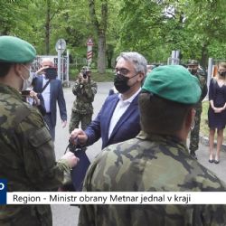 Region: Ministr obrany Metnar jednal v kraji (TV Západ)