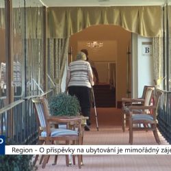 Region: O příspěvky na ubytování je mimořádný zájem (TV Západ)