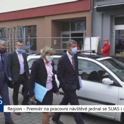 Region: Premiér na pracovní návštěvě jednal se SUAS i starosty (TV Západ)
